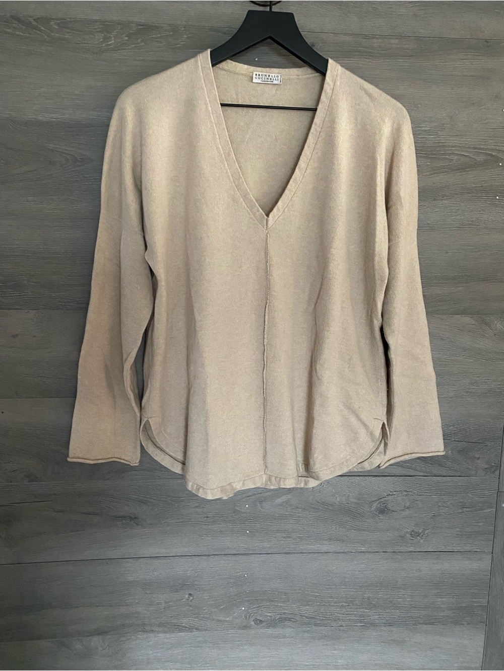 Brunello Cucinelli Cashmere V Neck Sweater Made In Italy XL